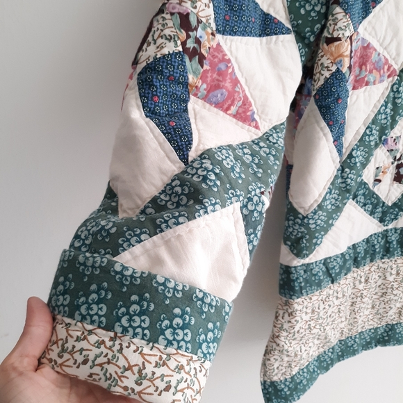 Quilted Handmade Vintage Style Jacket Shacket - Picture 6 of 7